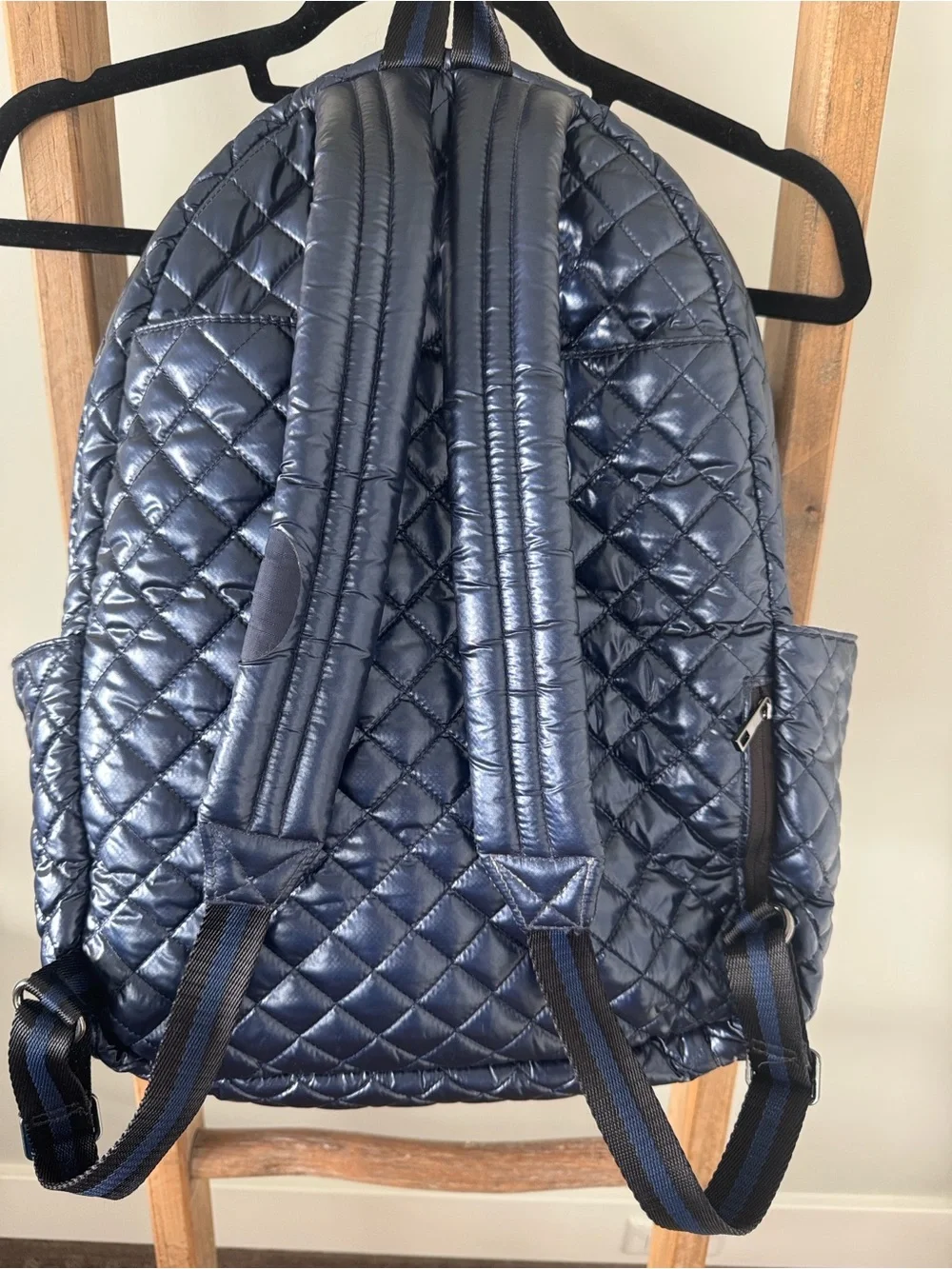 Oliver Thomas Navy Quilted Tennis Backpack Racquet Bag